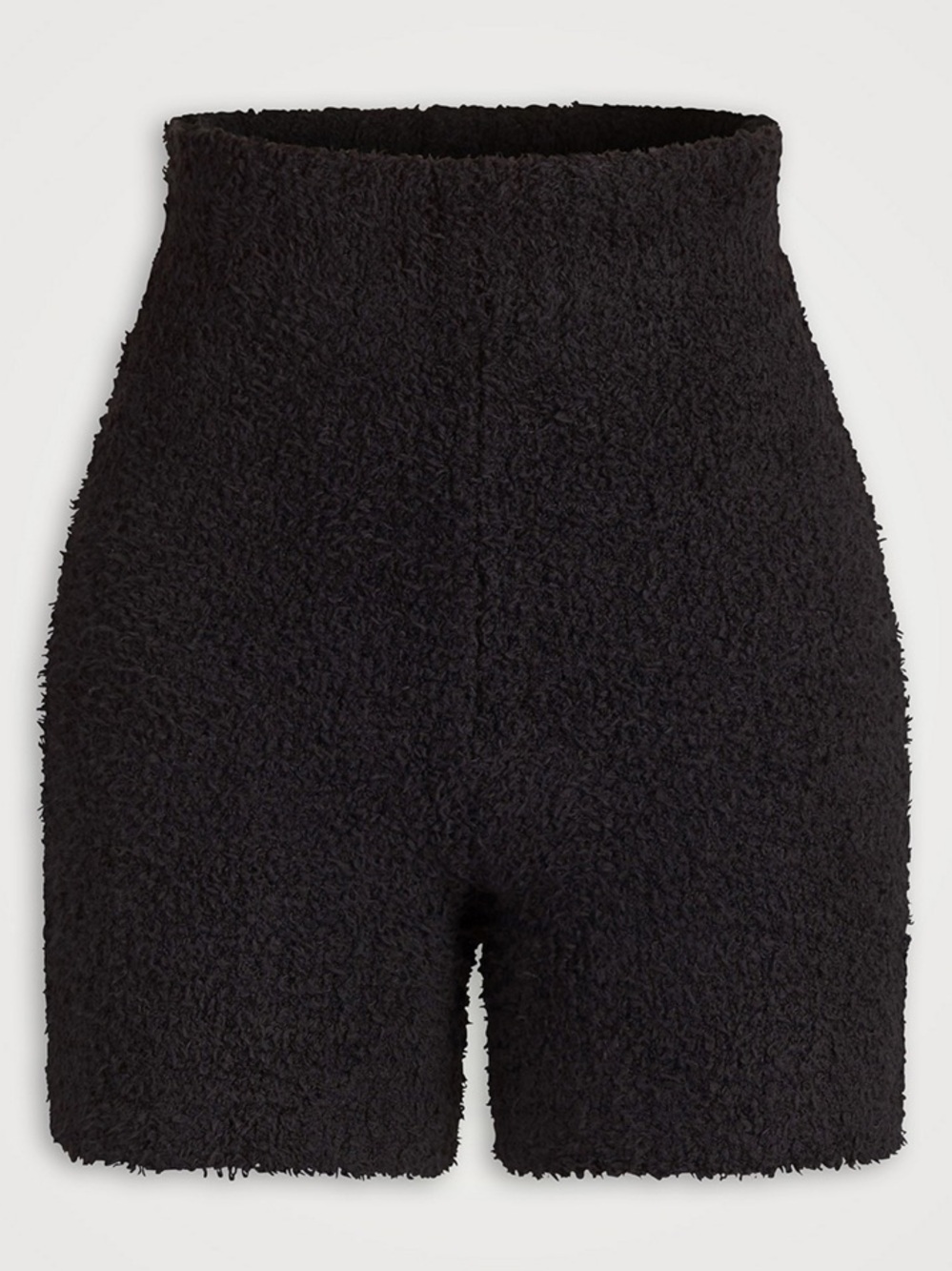 SKIMS Cozy Knit Shorts - Onyx Black Fuzzy Loungewear Bike Shorts